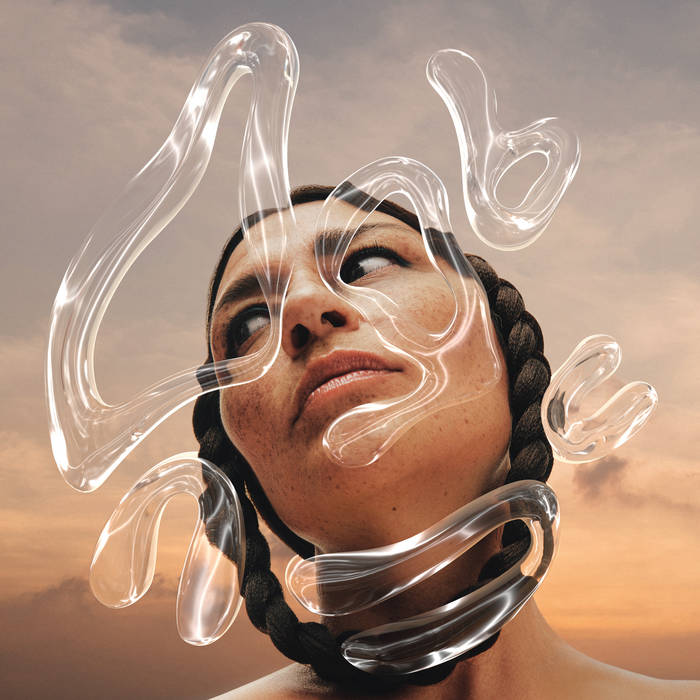 album cover shows a portrait of the artist with braided hair and with several bubble-like shapes in front of their face